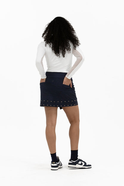 Studded Wrap Skirt