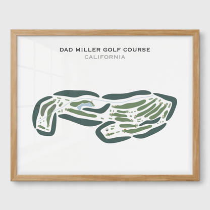 Dad Miller Golf Course, California - Printed Golf Course