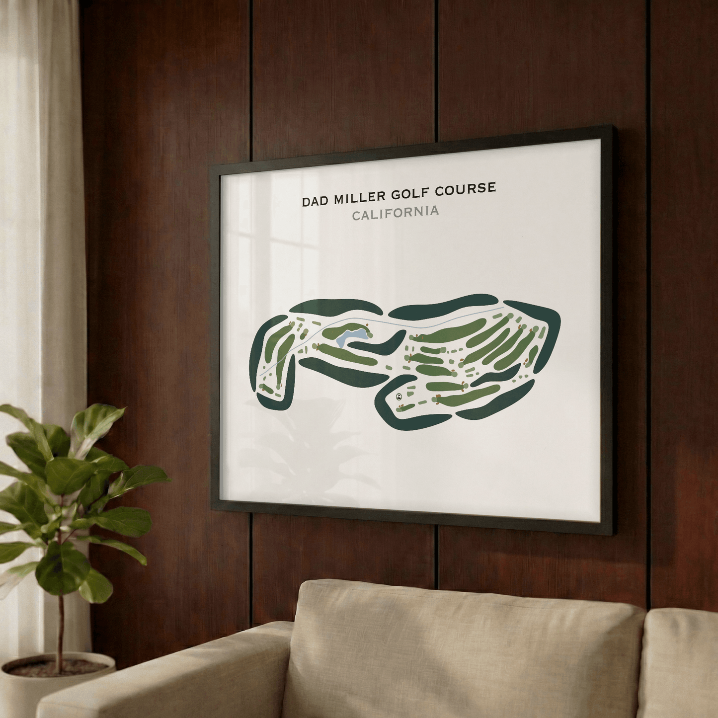 Dad Miller Golf Course, California - Printed Golf Course