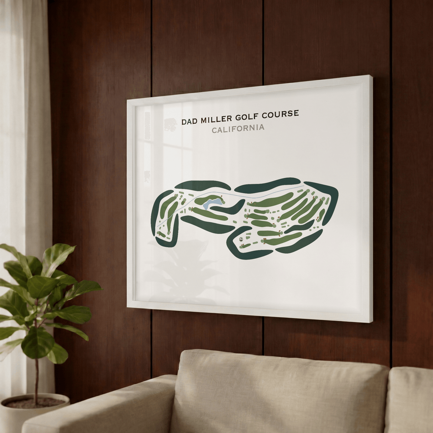 Dad Miller Golf Course, California - Printed Golf Course