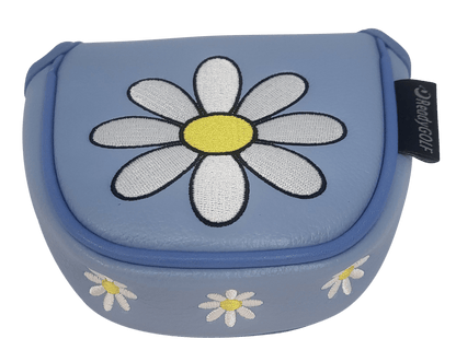 White Daisy Embroidered Mallet Putter Cover by ReadyGOLF