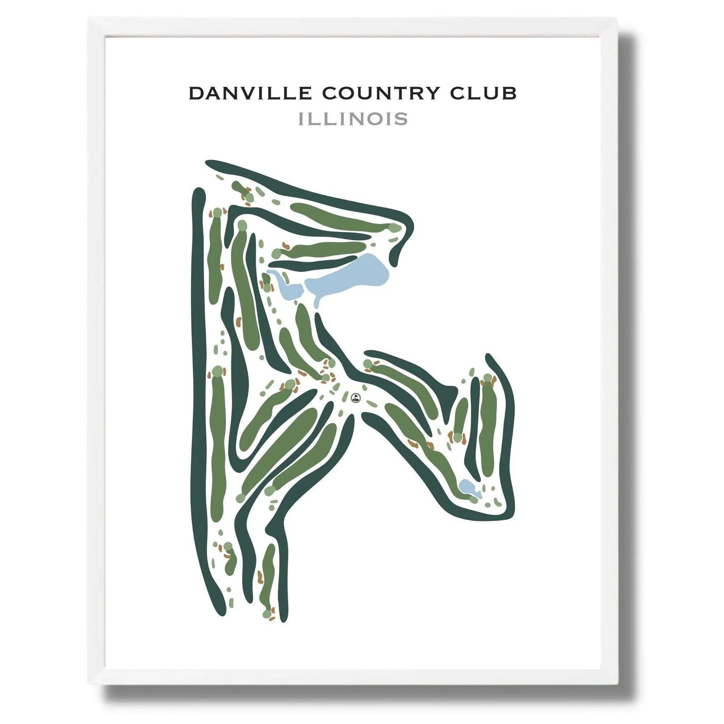 Danville Country Club, Illinois - Printed Golf Course