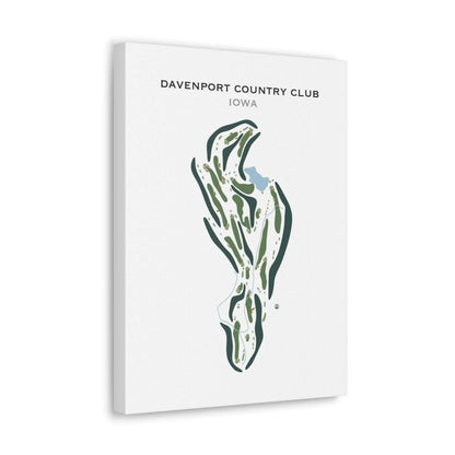 Davenport Country Club, Iowa - Printed Golf Course