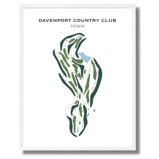 Davenport Country Club, Iowa - Printed Golf Course