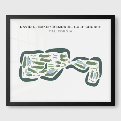 David L. Baker Memorial Golf Course, California - Printed Golf Courses