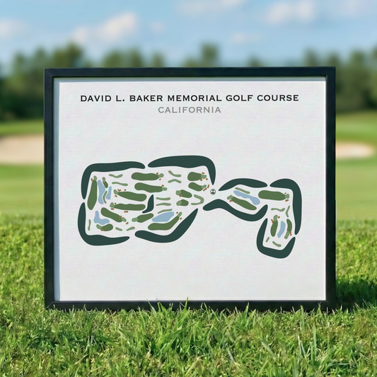 David L. Baker Memorial Golf Course, California - Printed Golf Courses