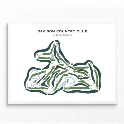 The Davison Country Club, Michigan - Printed Golf Courses