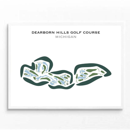 Dearborn Hills Golf Course, Michigan - Printed Golf Courses