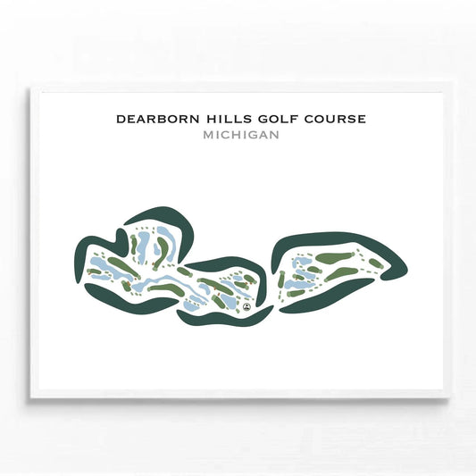 Dearborn Hills Golf Course, Michigan - Printed Golf Courses