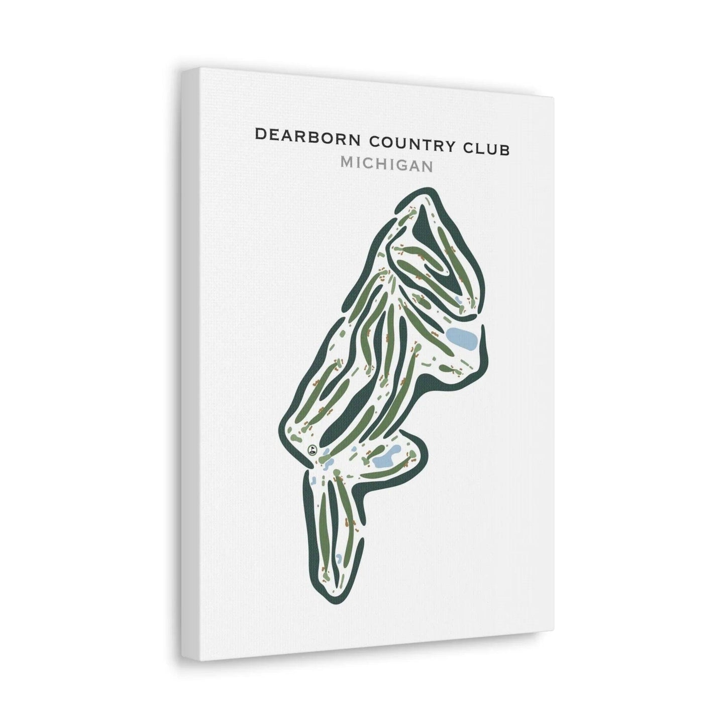 Dearborn Country Club Golf Course, Michigan - Printed Golf Courses