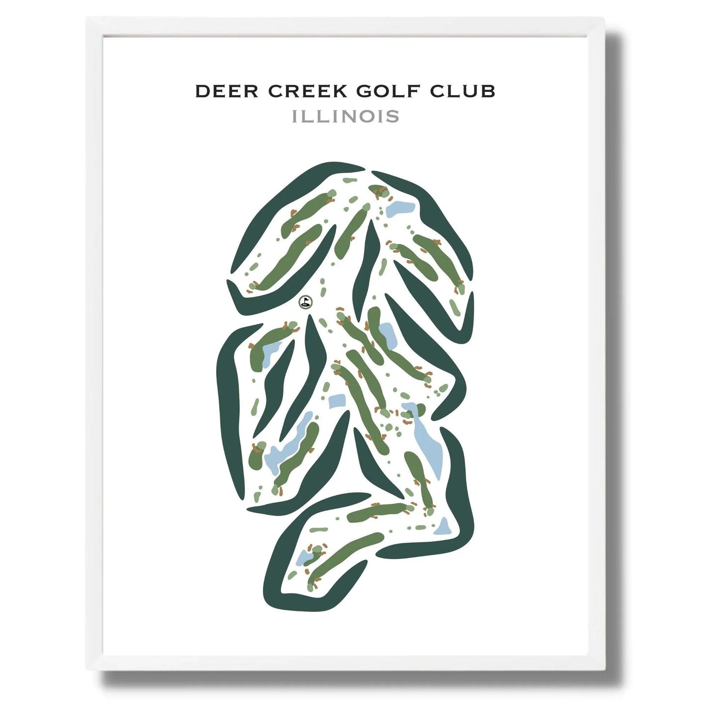 Deer Creek Golf Club, Illinois - Printed Golf Courses