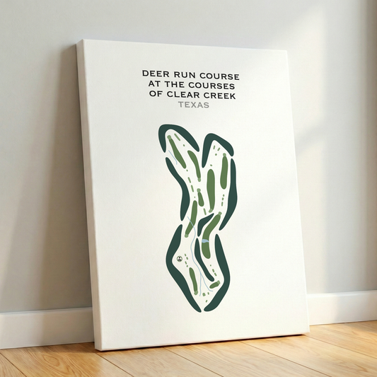 Deer Run Course at The Courses of Clear Creek, Texas - Printed Golf Courses