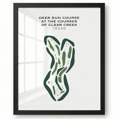 Deer Run Course at The Courses of Clear Creek, Texas - Printed Golf Courses