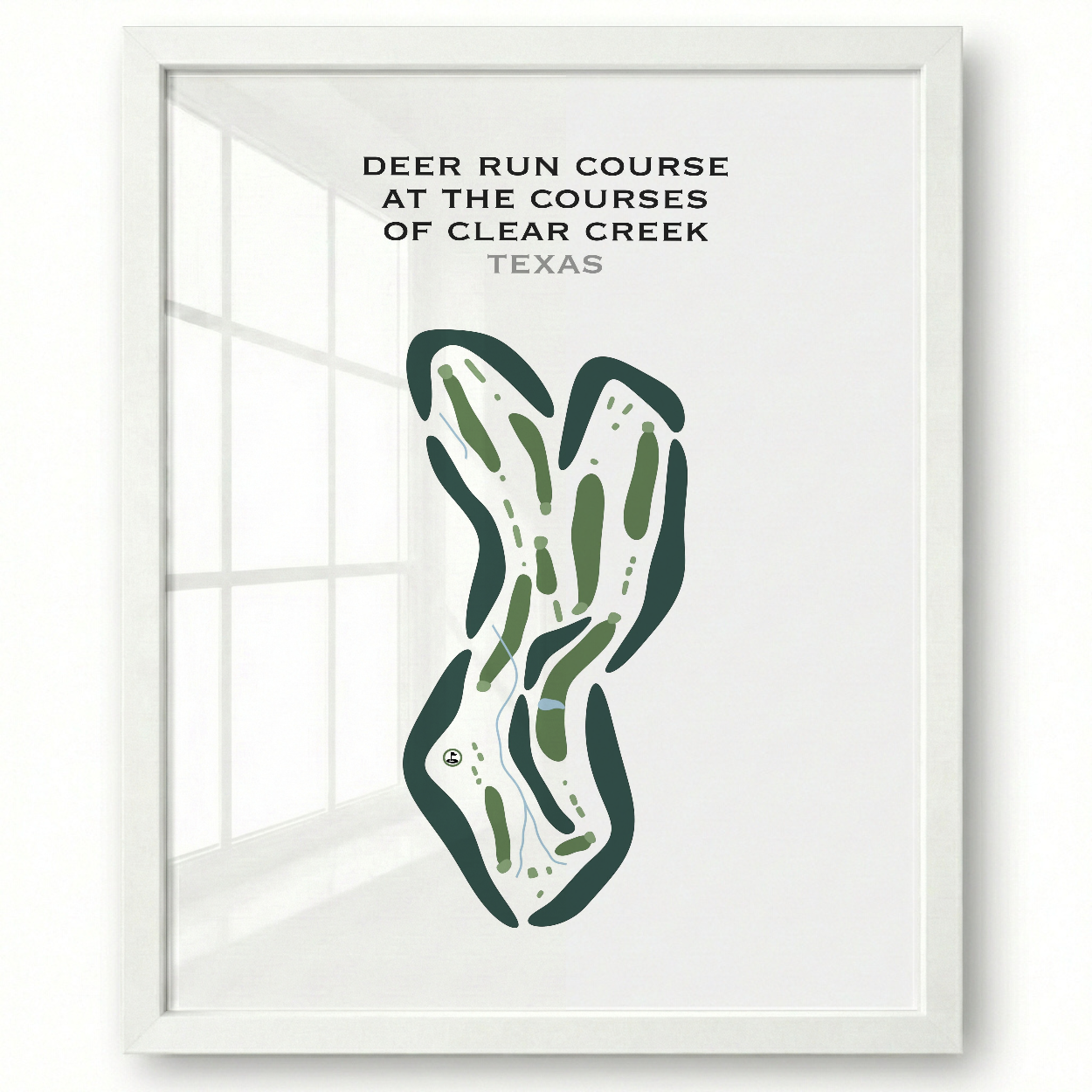 Deer Run Course at The Courses of Clear Creek, Texas - Printed Golf Courses