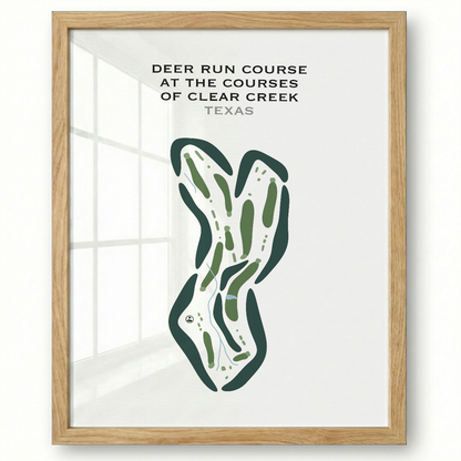 Deer Run Course at The Courses of Clear Creek, Texas - Printed Golf Courses