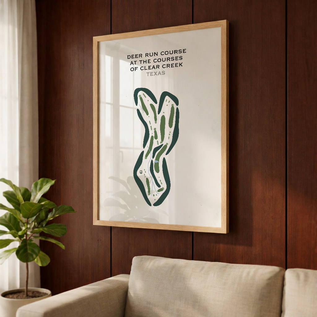 Deer Run Course at The Courses of Clear Creek, Texas - Printed Golf Courses
