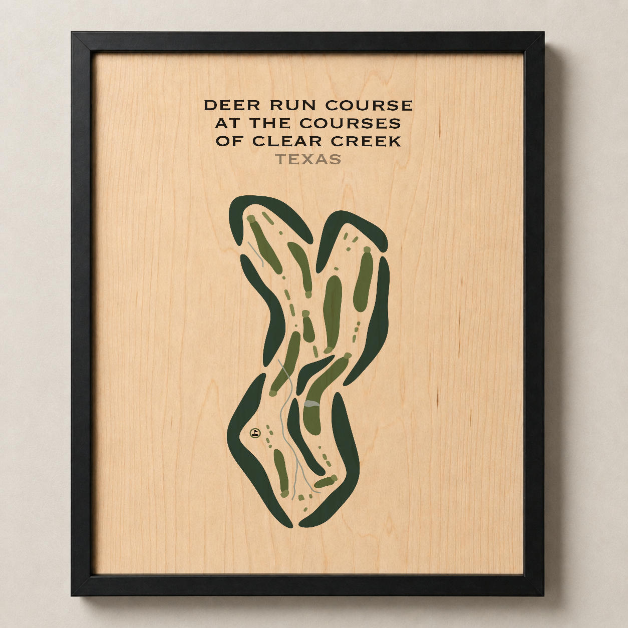 Deer Run Course at The Courses of Clear Creek, Texas - Printed Golf Courses