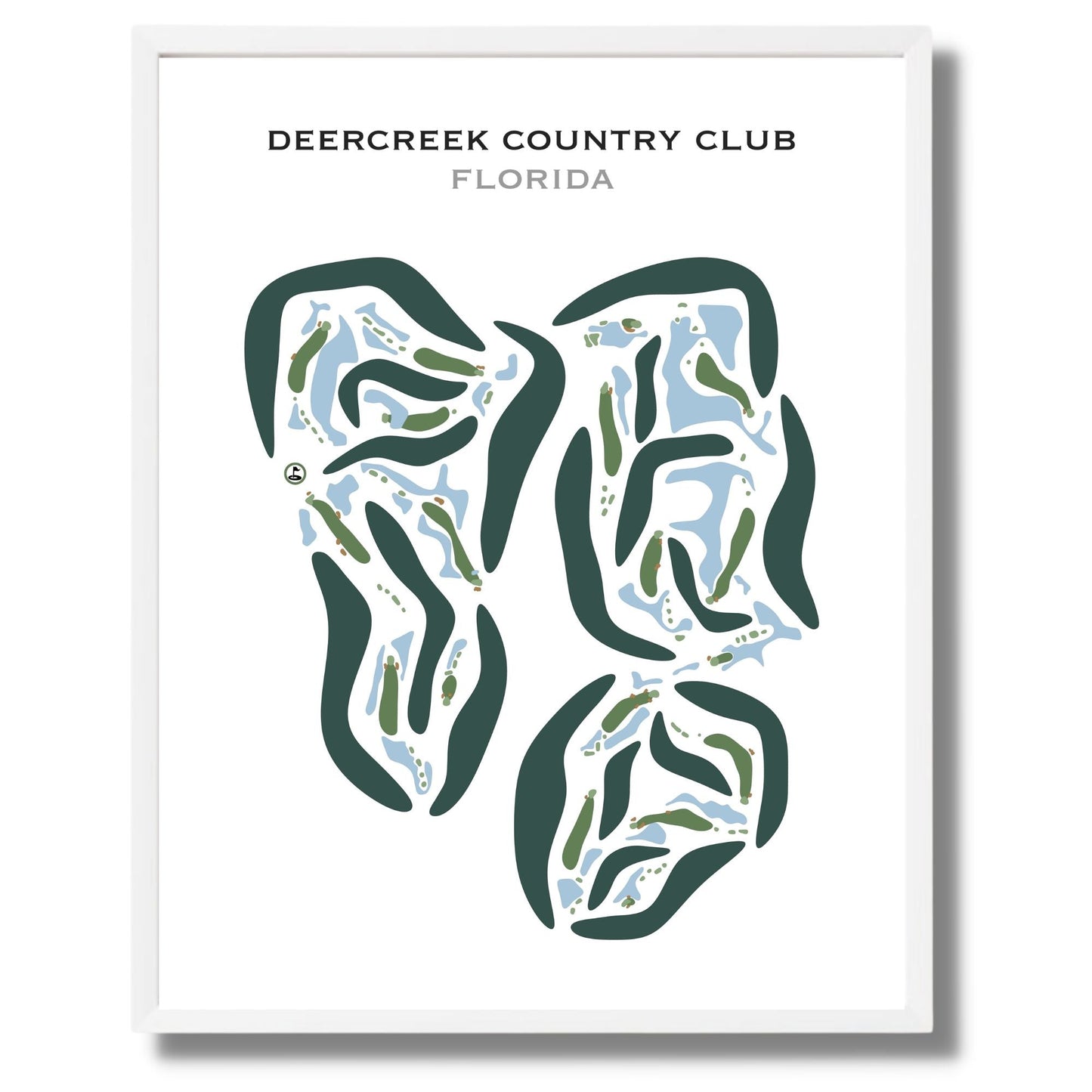 Deercreek Country Club, Florida - Printed Golf Courses