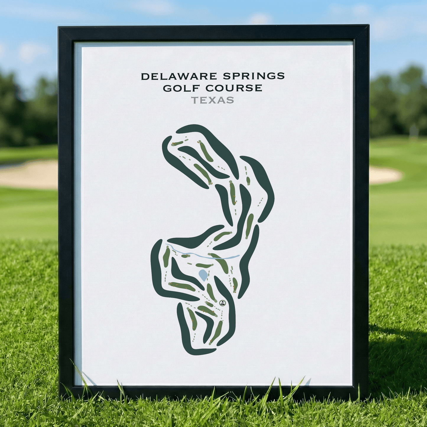 Delaware Springs Golf Course, Texas - Printed Golf Course
