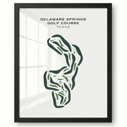 Delaware Springs Golf Course, Texas - Printed Golf Course