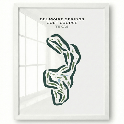 Delaware Springs Golf Course, Texas - Printed Golf Course