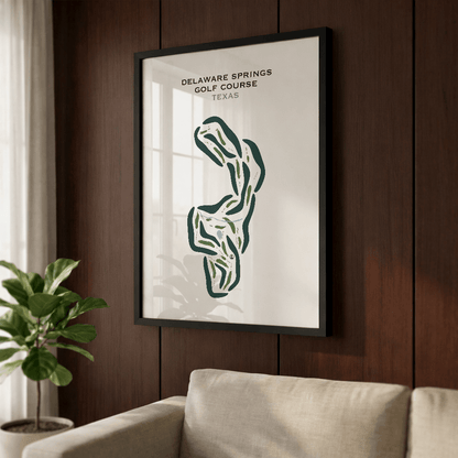 Delaware Springs Golf Course, Texas - Printed Golf Course