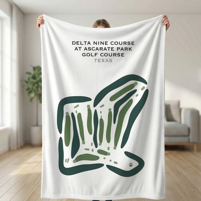 Delta Nine Course at Ascarate Park Golf Course, Texas - Printed Golf Courses