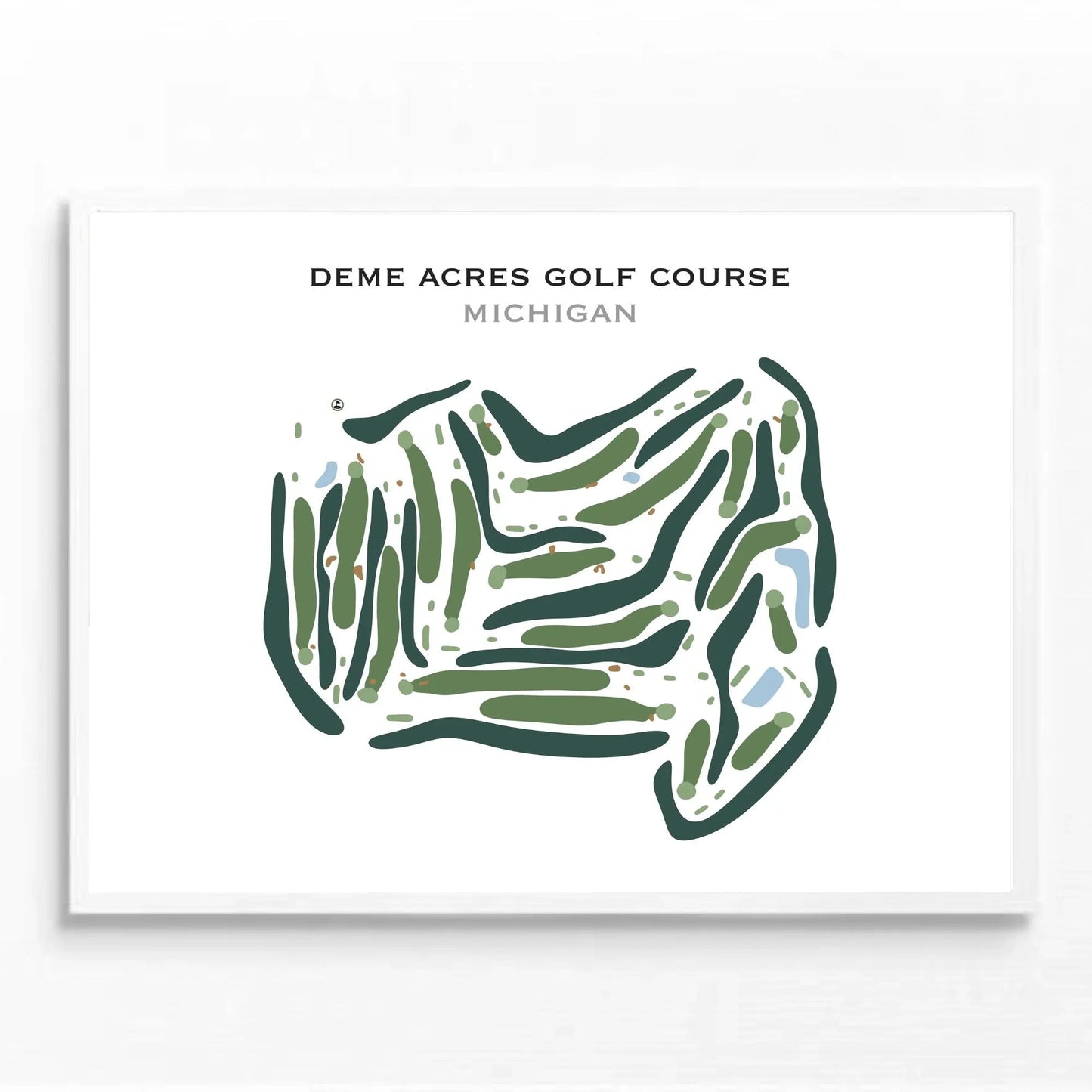 Deme Acres Golf Course, Michigan - Printed Golf Course