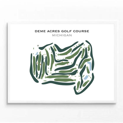 Deme Acres Golf Course, Michigan - Printed Golf Course