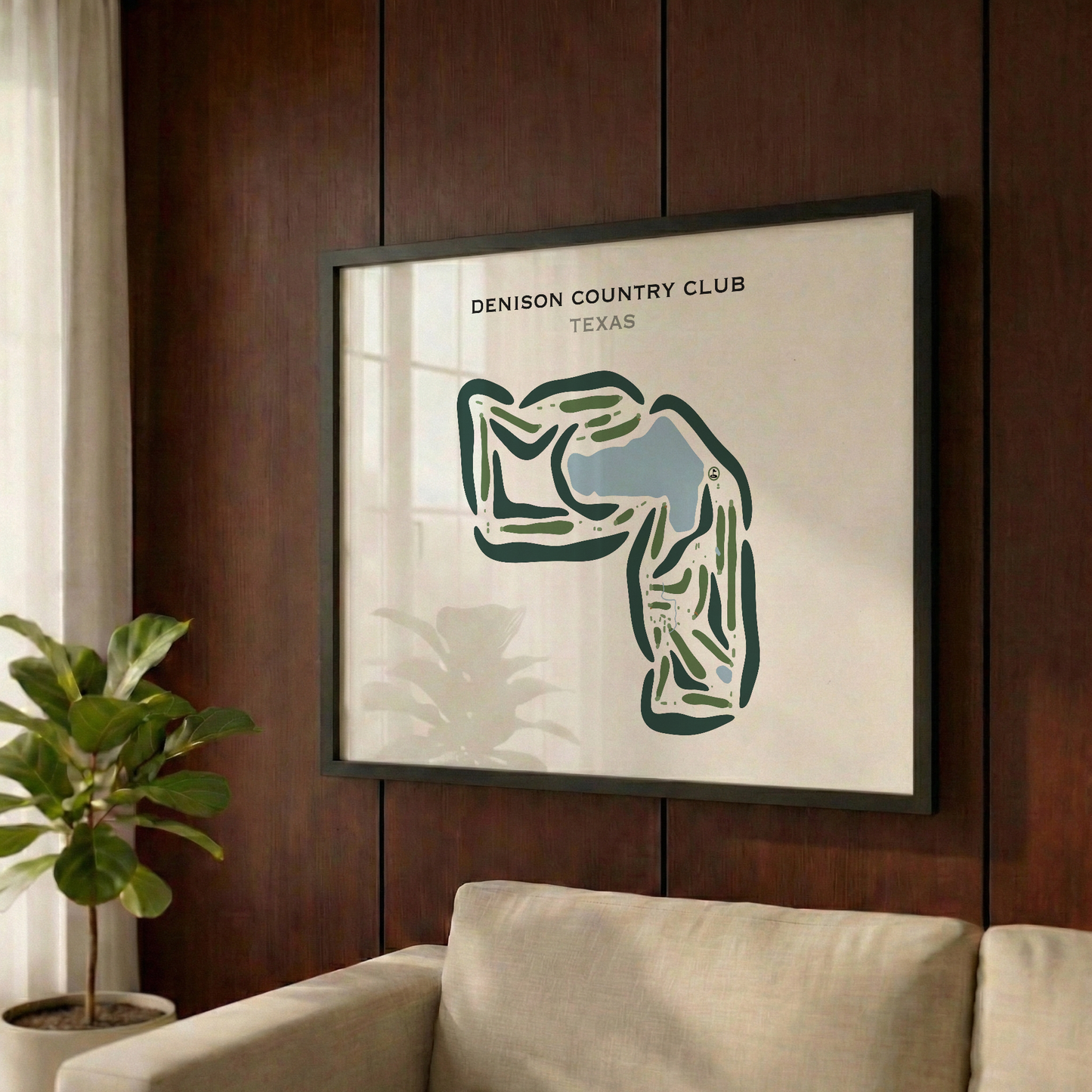 Denison Country Club, Texas - Printed Golf Courses