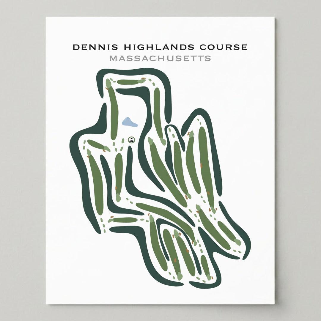 Dennis Highlands Golf Course, Massachusetts - Printed Golf Courses