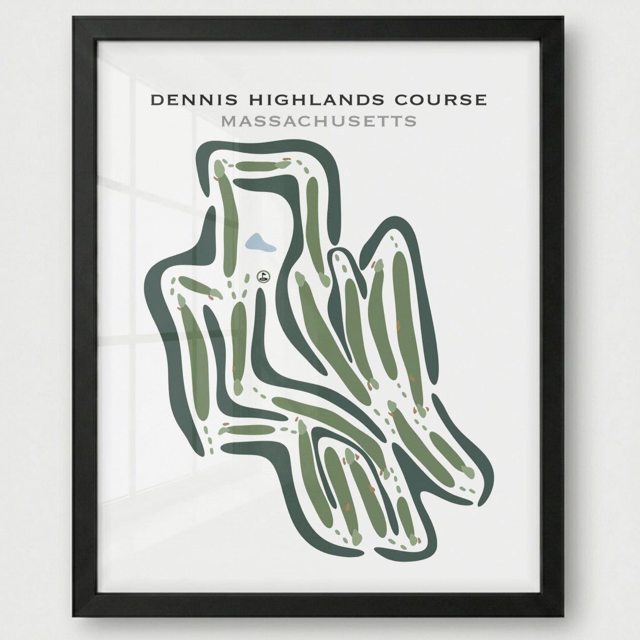Dennis Highlands Golf Course, Massachusetts - Printed Golf Courses