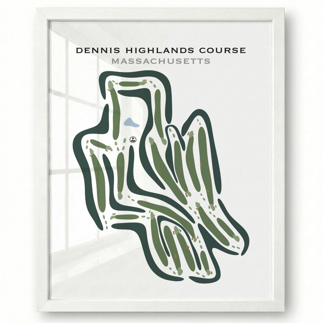 Dennis Highlands Golf Course, Massachusetts - Printed Golf Courses