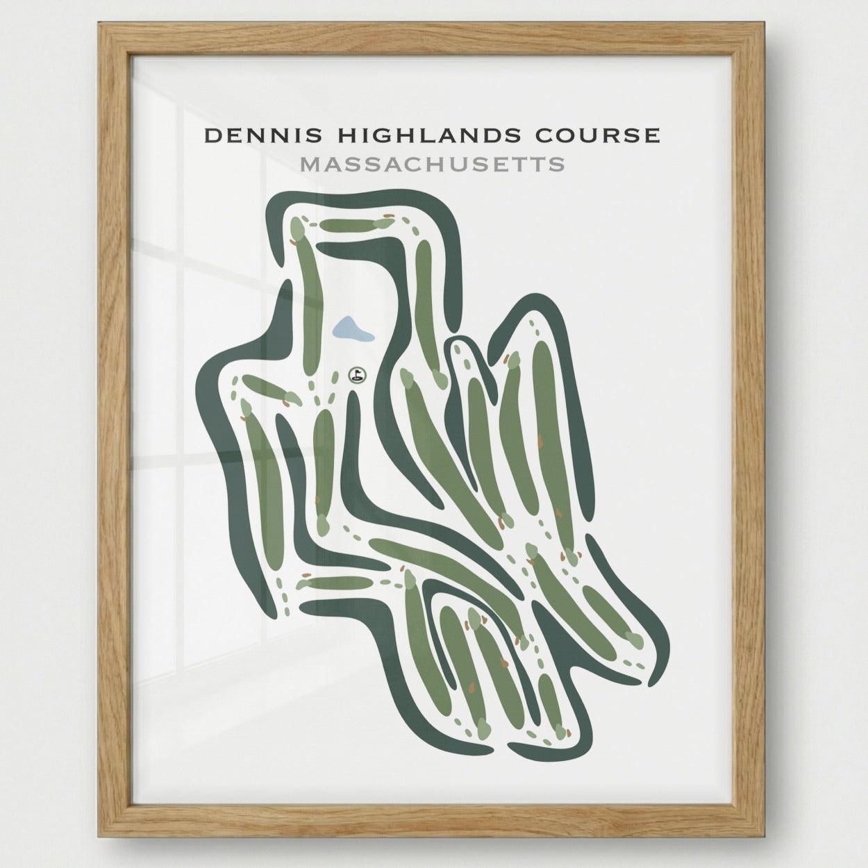 Dennis Highlands Golf Course, Massachusetts - Printed Golf Courses