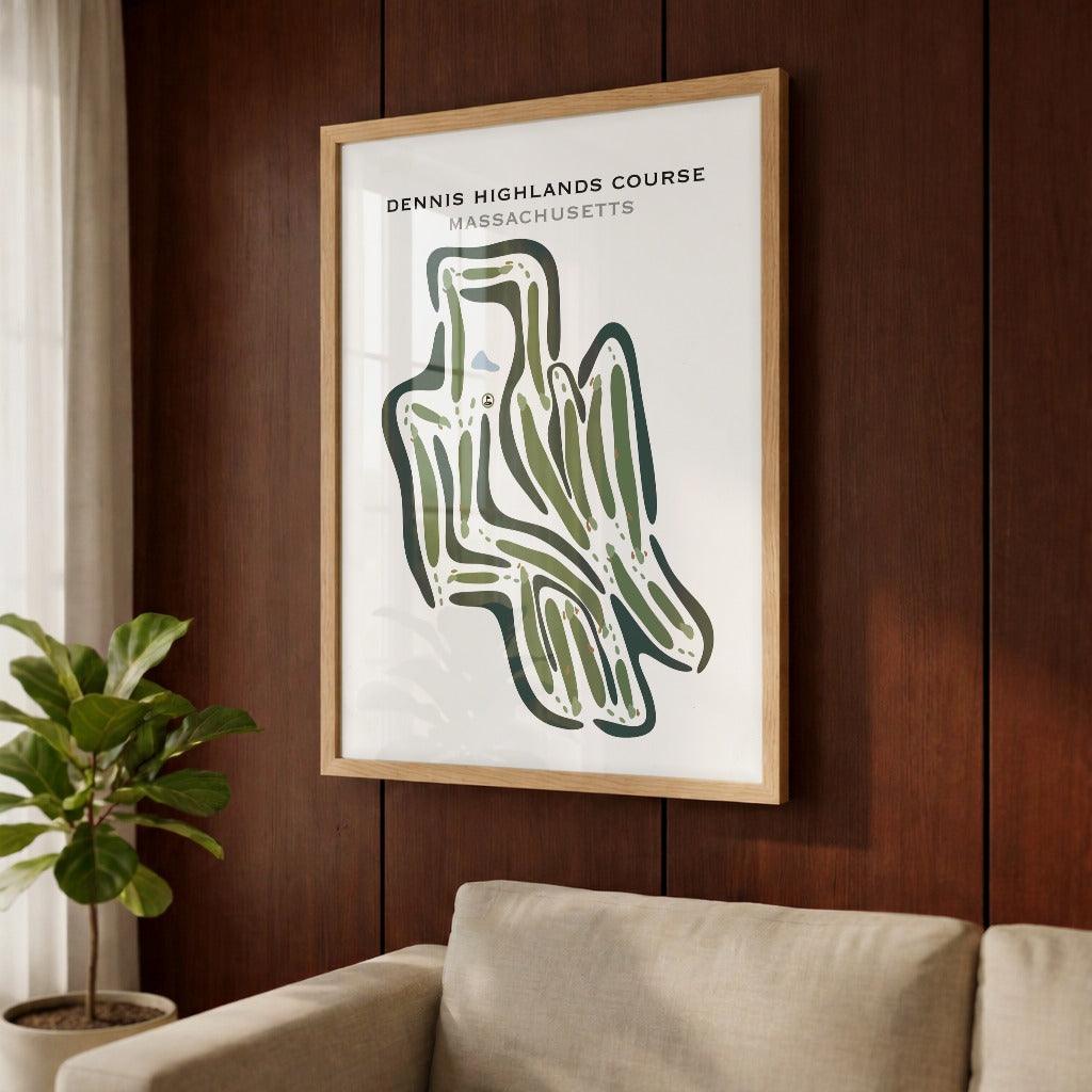 Dennis Highlands Golf Course, Massachusetts - Printed Golf Courses