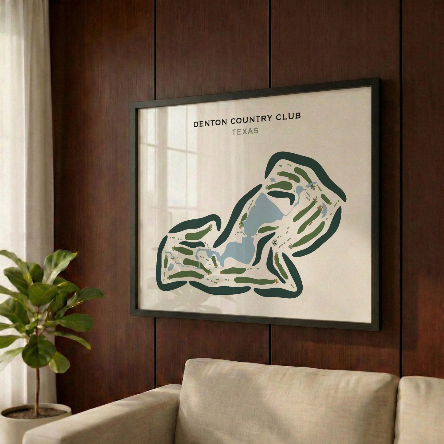 Denton Country Club, Texas - Printed Golf Courses
