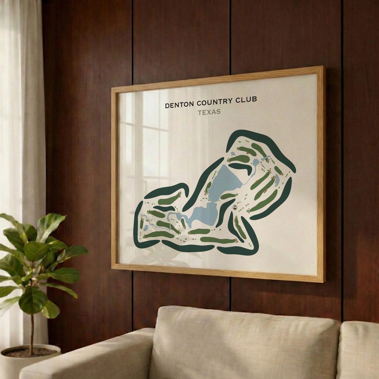 Denton Country Club, Texas - Printed Golf Courses