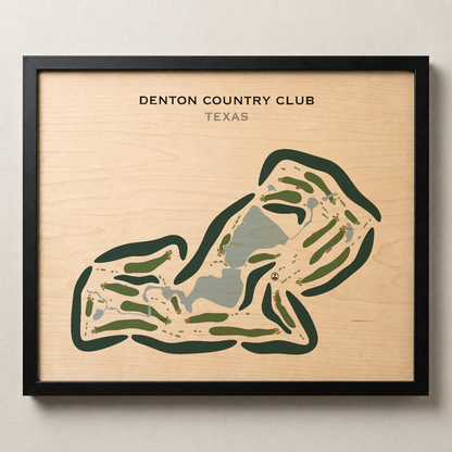 Denton Country Club, Texas - Printed Golf Courses