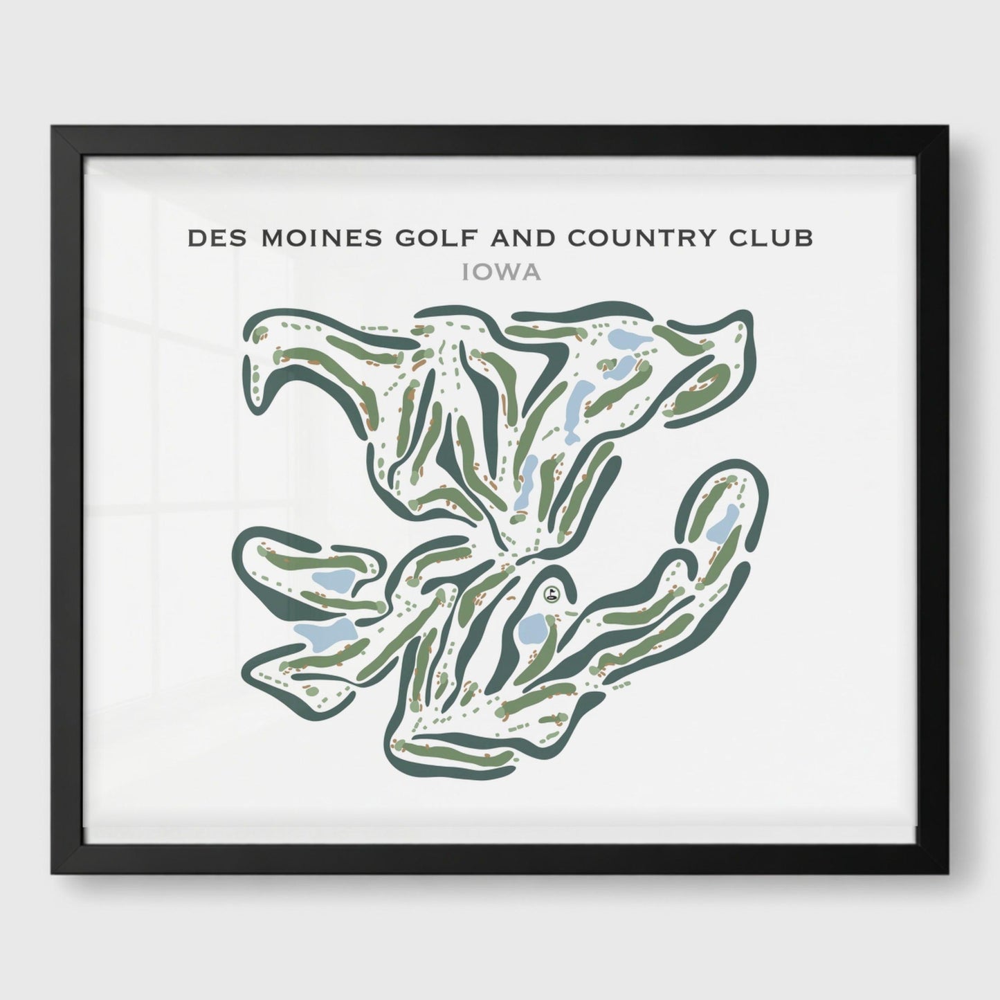 Des Moines Golf & Country Club, Iowa - Printed Golf Courses