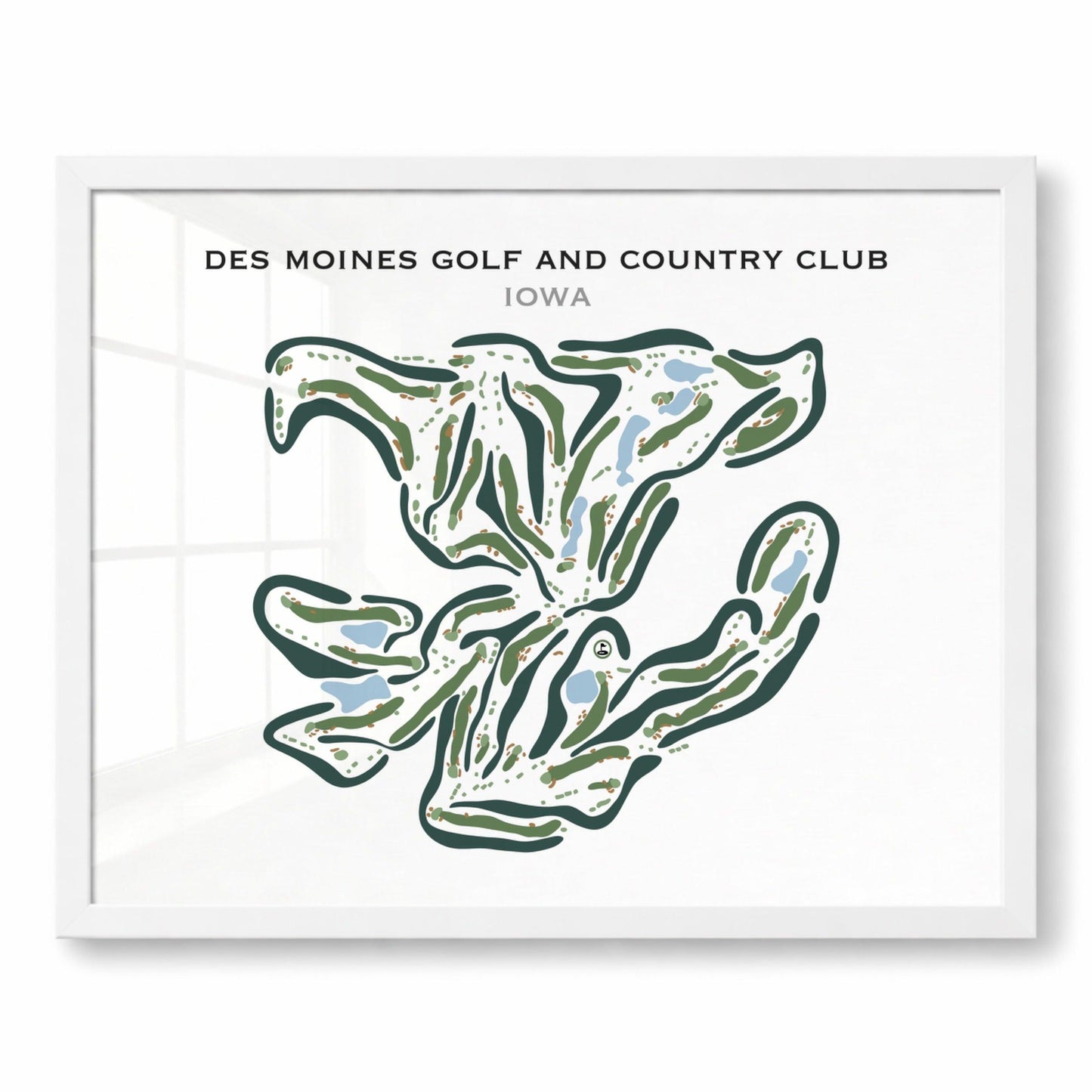 Des Moines Golf & Country Club, Iowa - Printed Golf Courses