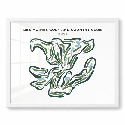 Des Moines Golf & Country Club, Iowa - Printed Golf Courses