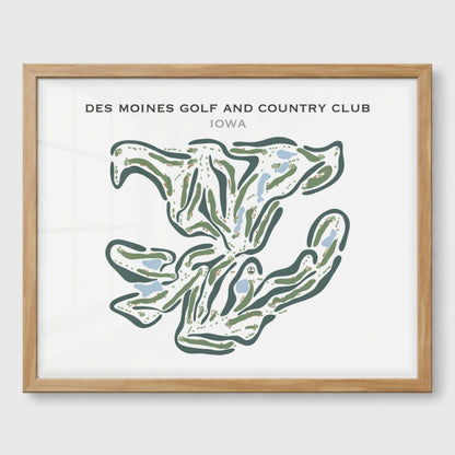 Des Moines Golf & Country Club, Iowa - Printed Golf Courses