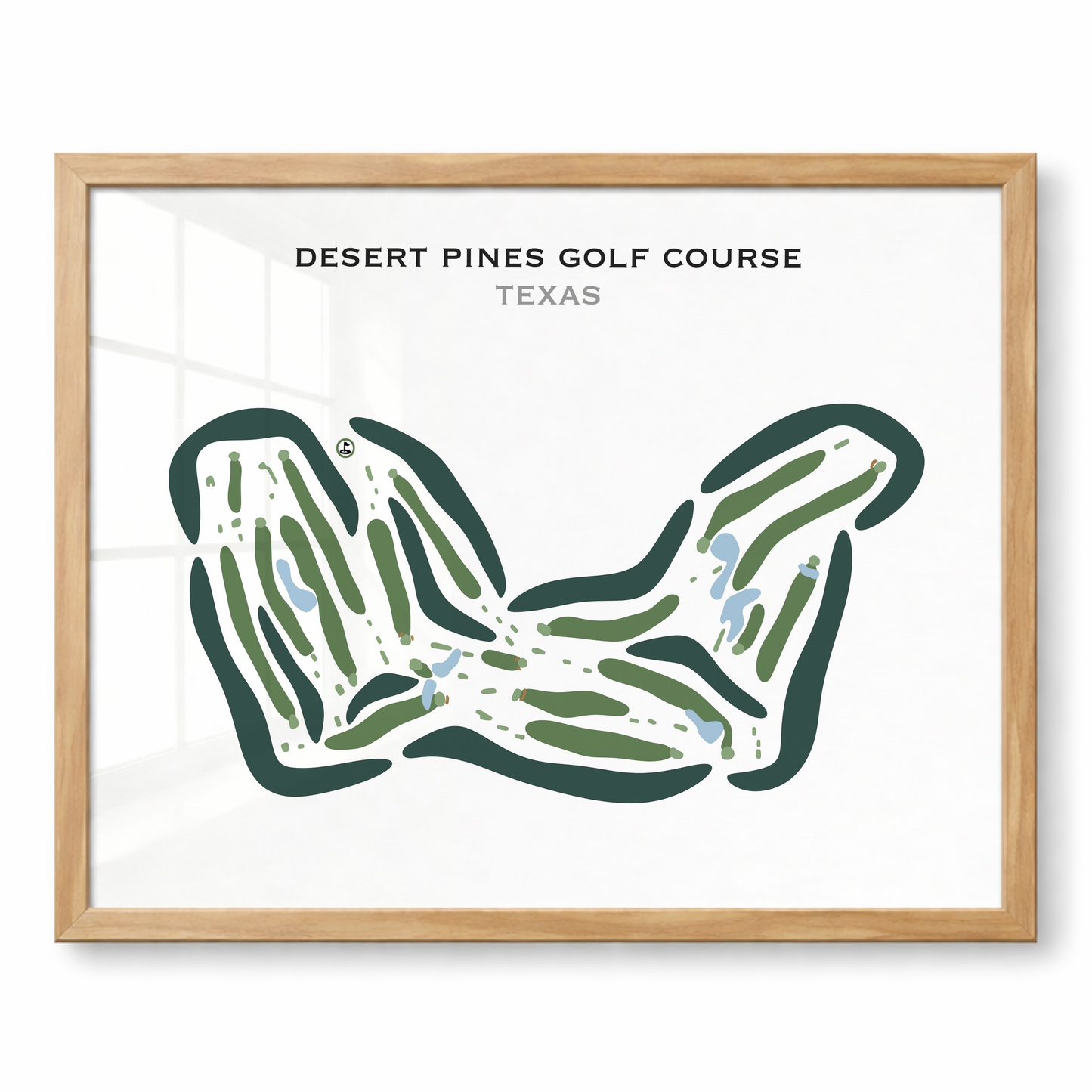 Desert Pines Golf Course, Texas - Printed Golf Courses