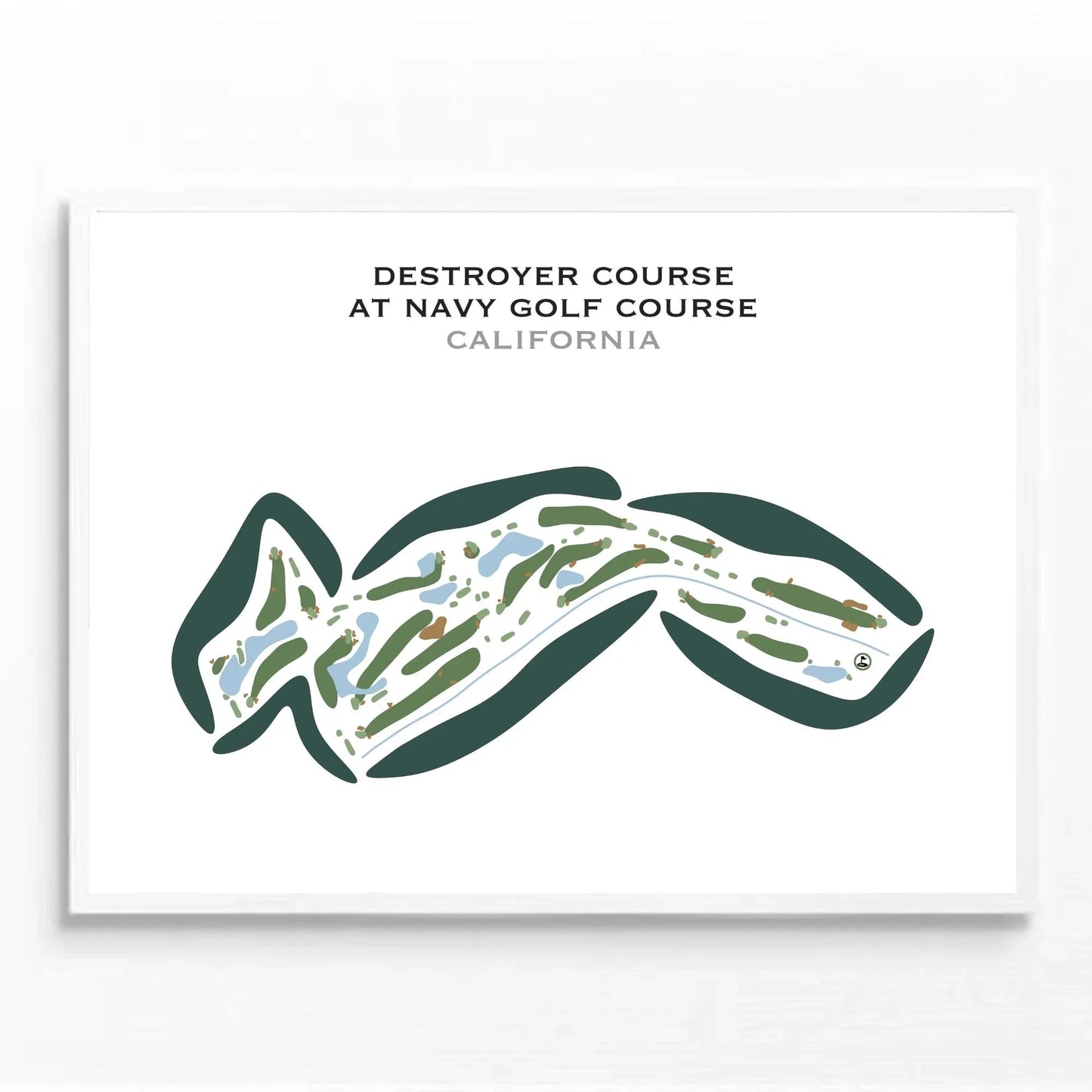 Destroyer Course at Navy Golf Course, California - Printed Golf Courses