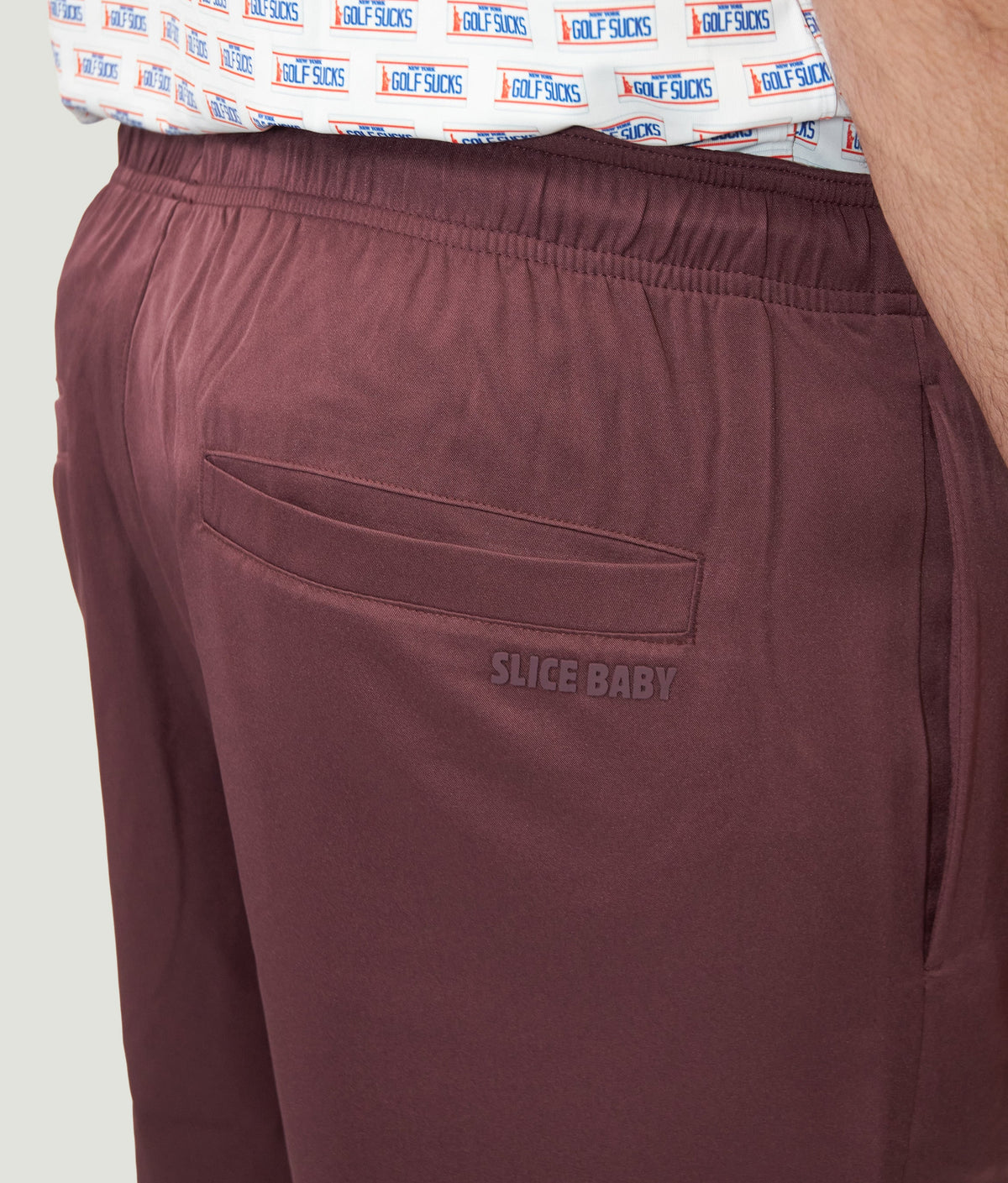 Slice & Chill Casual Sports Shorts Wine