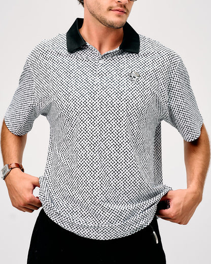 Labyrinth Polo - White / Black