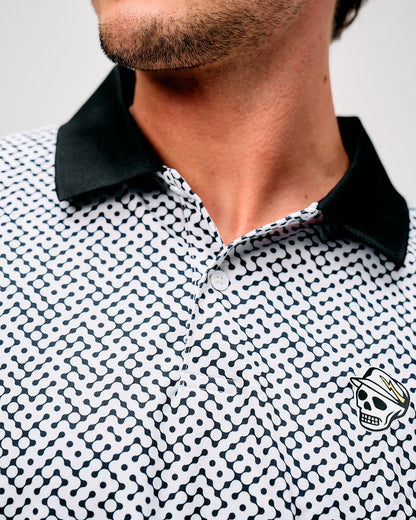 Labyrinth Polo - White / Black