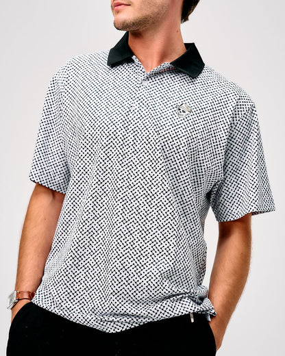 Labyrinth Polo - White / Black
