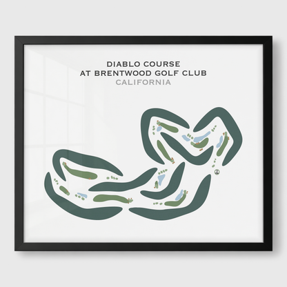 Diablo Course at Brentwood Golf Club, California - Printed Golf Courses