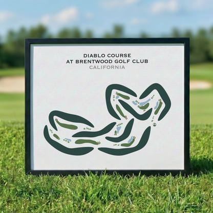 Diablo Course at Brentwood Golf Club, California - Printed Golf Courses